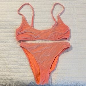 Triangl Swimwear Coral Velvet Bikini